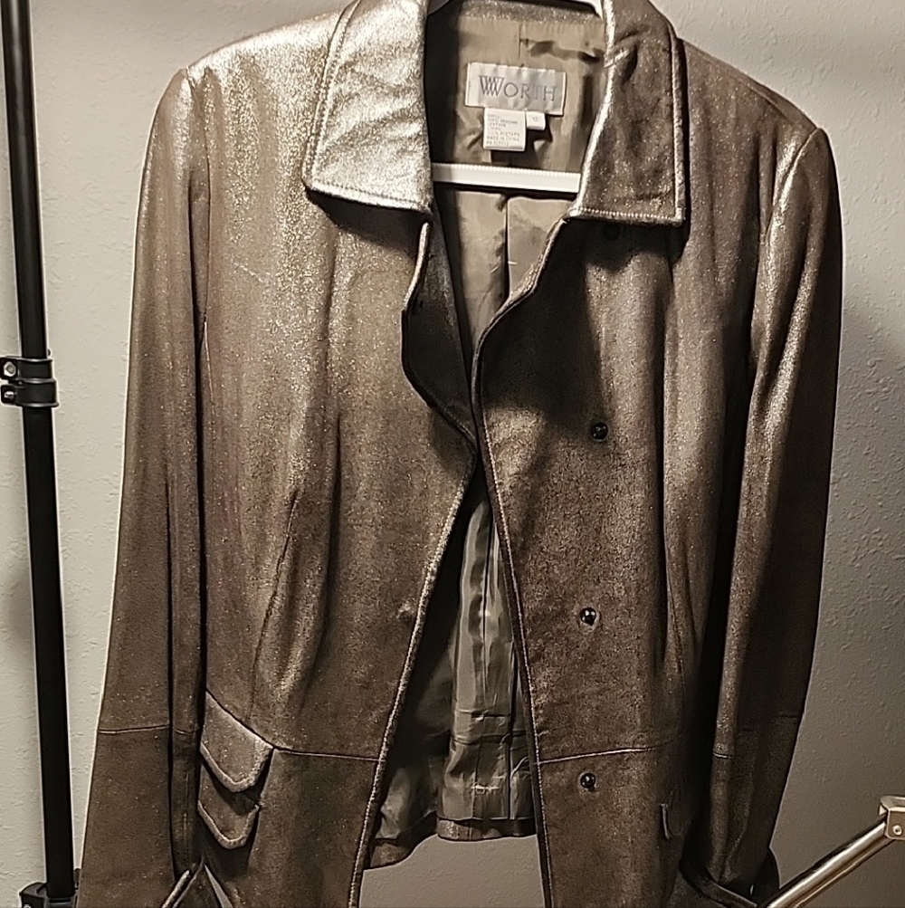 Worth Women's Shimmering Leather Jacket